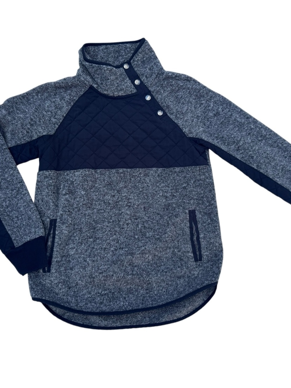 Abercrombie Fitch Quilted Yoke Pullover Fleece Jacket